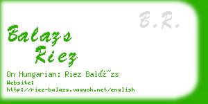 balazs riez business card